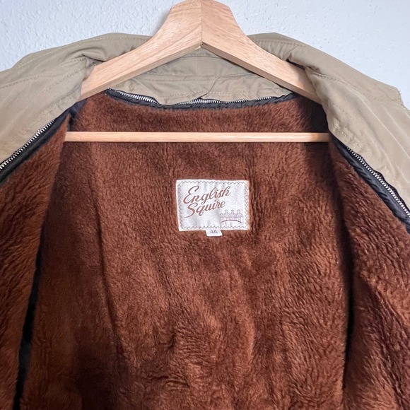 Vintage 1970s Trench Coat Khaki Double Breasted
Fur Lined Size 44 - Picture 9 of 11